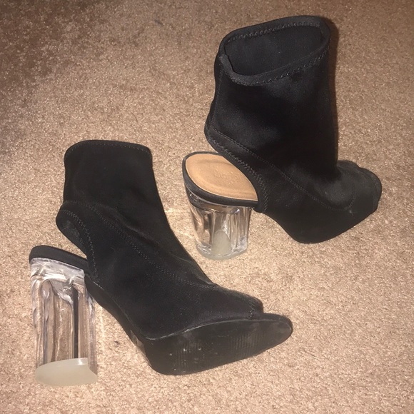 Shoes - Clear Heel open-toe booties
